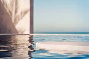 A stylish luxury swimming pool design feature