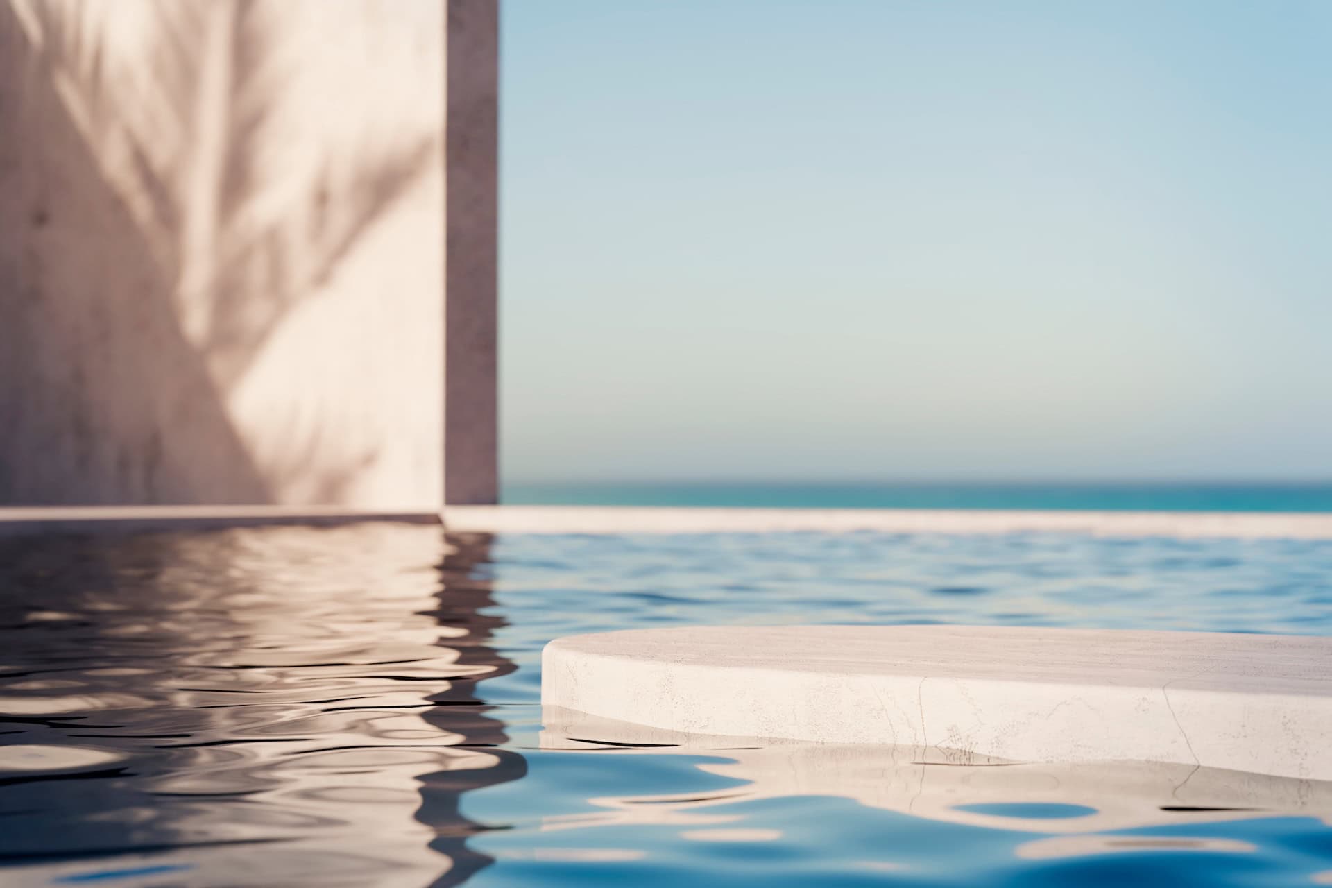A stylish luxury swimming pool design feature